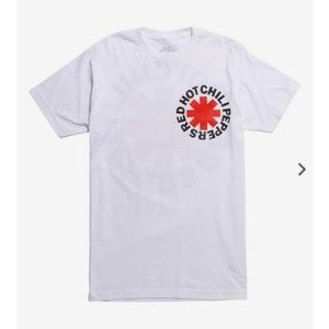 Red Hot Chili Peppers Red & Black Logo T-Shirt, mens medium